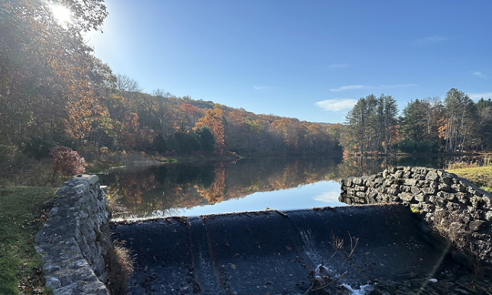 Fall colors surrounding Lake Wapalanne at the NJ School of Conservation on October 25th. The Sandyston (Sussex County) NJWxNet station sits nearby on school grounds. (Photo courtesy of Nick Stefano). Fall colors surrounding Lake Wapalanne at the NJ School of Conservation on October 25th. The Sandyston (Sussex County) NJWxNet station sits nearby on school grounds. (Photo courtesy of Nick Stefano).