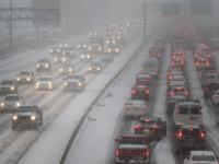 Snow-covered highway