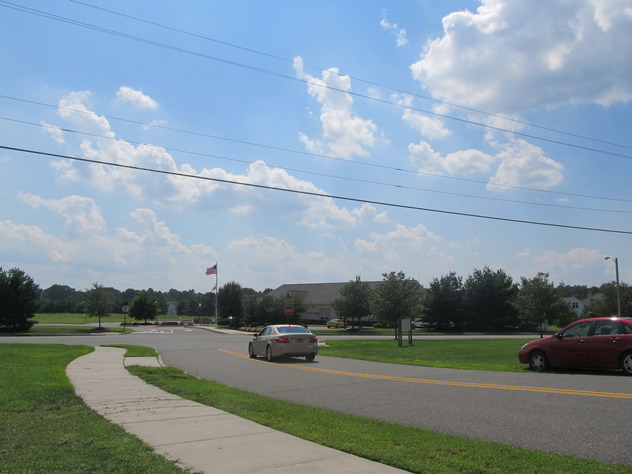 View facing west.