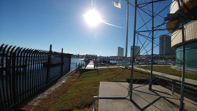 View facing west.