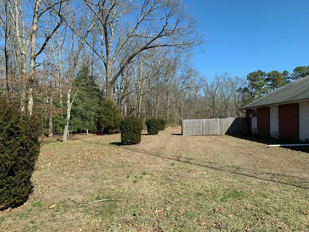 View facing east.