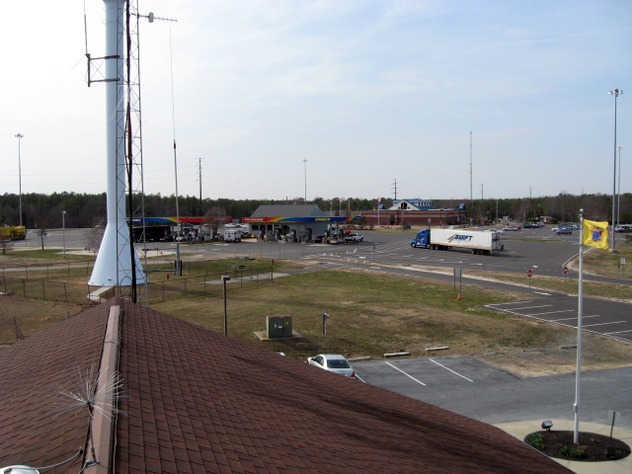 View facing west.