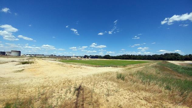 View facing east.