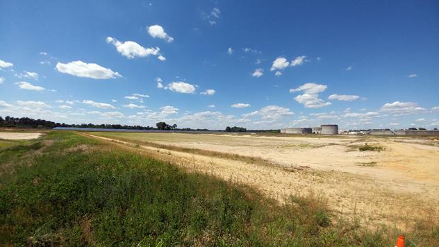 View facing north.