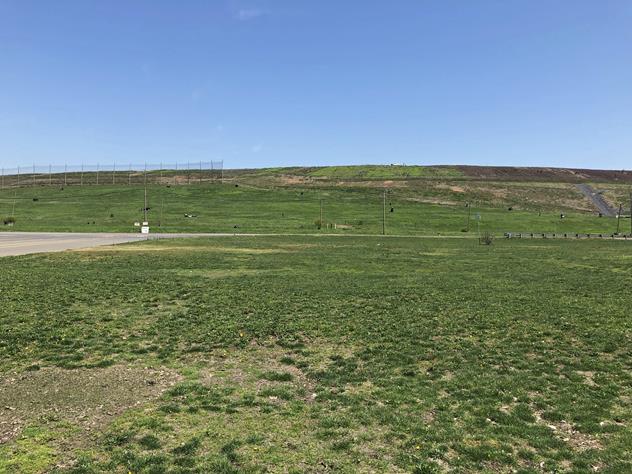 View facing east.