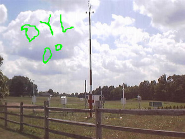 View facing north.