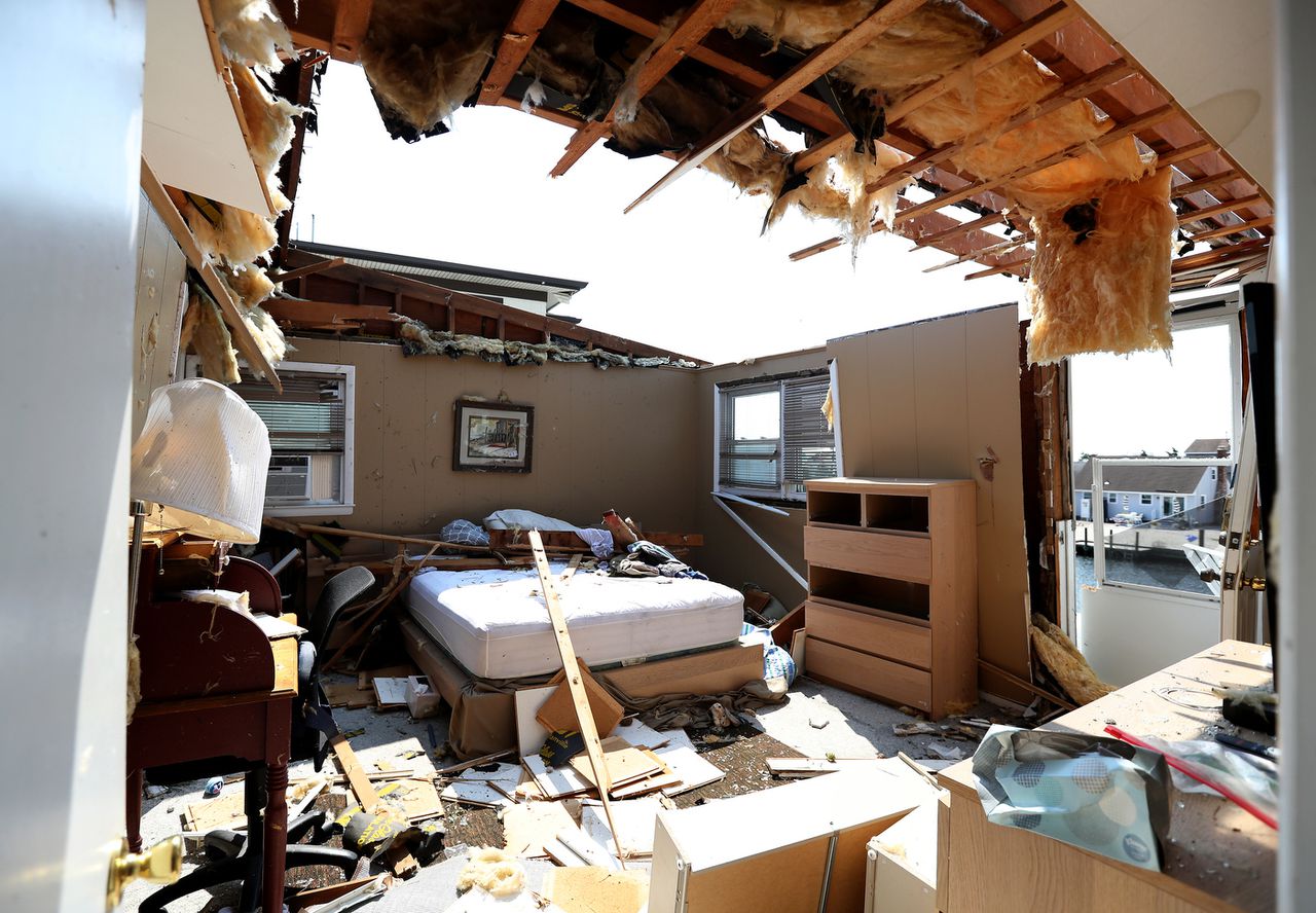 Tornado damage by an EF2 tornado that struck the High Bar Harbor section of Long Beach Township (Ocean County) on July 29th. Photo by Lori M. Nichols/NJ Advance Media. Tornado damage