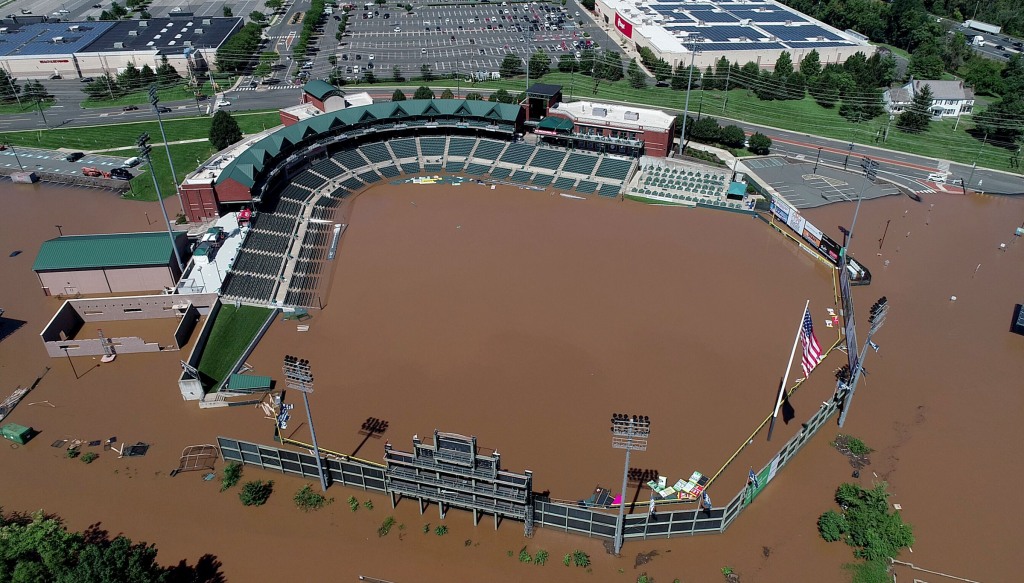 A flooded TD Bank Ballpark in Bridgewater (Somerset County) on September 2nd following the staggering rainfall caused by the remnants of Ida. Photo by Thomas P. Costello and Tariq Zehawi/USA Today Network. A flooded TD Bank Ballpark in Bridgewater (Somerset County) on September 2nd following the staggering rainfall caused by the remnants of Ida. Photo by Thomas P. Costello and Tariq Zehawi/USA Today Network.