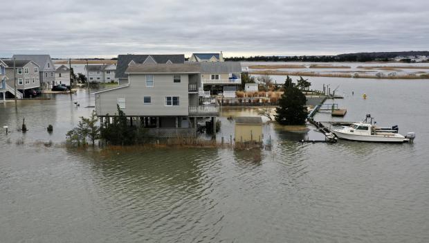 Drone photos of tidal flooding in the vicinity of Tuckerton (Ocean) near the morning high tide on December 17th. Photos courtesy of Life on the Edge Drones. Drone photos of tidal flooding near the morning high tide on December 17th