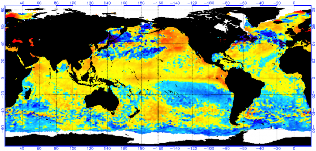 Sea Surface Temperature (SST) anomalies for May 29, 2014. NOAA/NESDIS. Map of impending El Nino