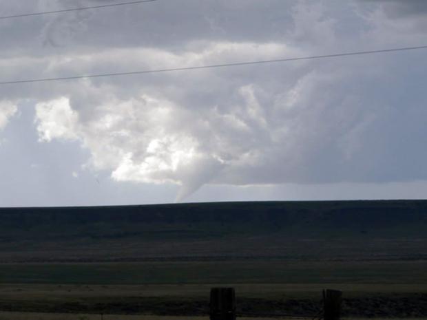 Brief tornado touchdown near Clovis, New Mexico, on June 6,2014. (Photo credit: Colleen McHugh) Storm Chasing Photo 3 (NM tornado)